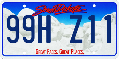 SD license plate 99HZ11
