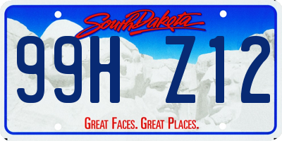 SD license plate 99HZ12