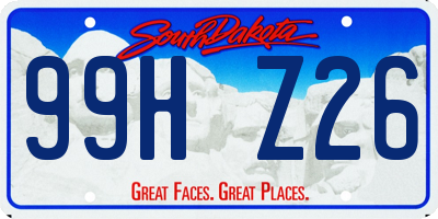 SD license plate 99HZ26