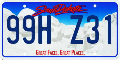 SD license plate 99HZ31