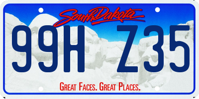 SD license plate 99HZ35