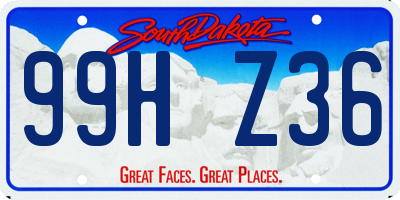 SD license plate 99HZ36