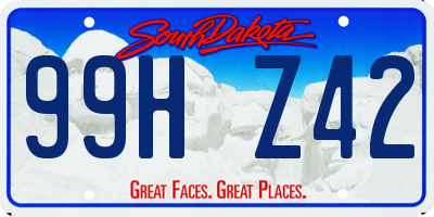 SD license plate 99HZ42