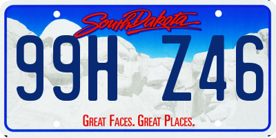 SD license plate 99HZ46
