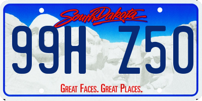 SD license plate 99HZ50