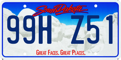 SD license plate 99HZ51