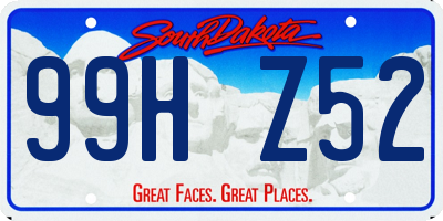 SD license plate 99HZ52