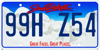 SD license plate 99HZ54