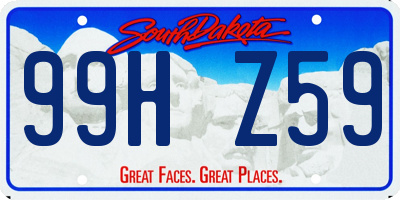 SD license plate 99HZ59