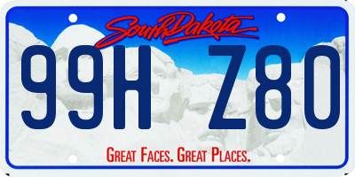 SD license plate 99HZ80