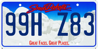 SD license plate 99HZ83