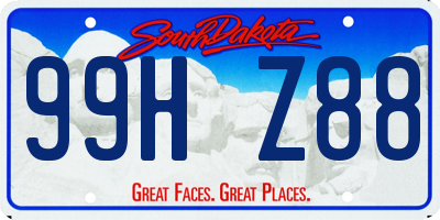 SD license plate 99HZ88