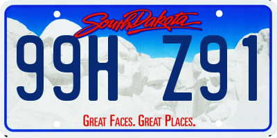 SD license plate 99HZ91