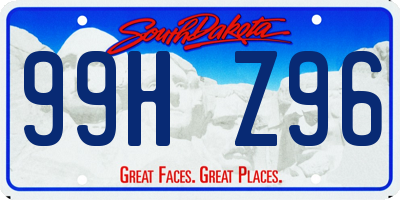 SD license plate 99HZ96