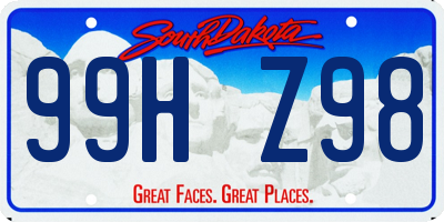 SD license plate 99HZ98