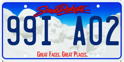 SD license plate 99IA02