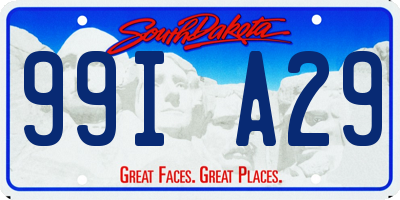 SD license plate 99IA29