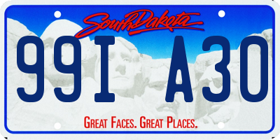 SD license plate 99IA30