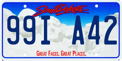 SD license plate 99IA42