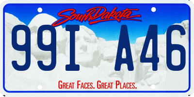 SD license plate 99IA46