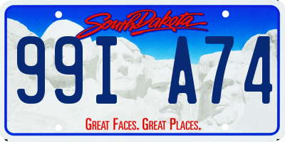 SD license plate 99IA74