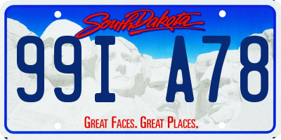 SD license plate 99IA78