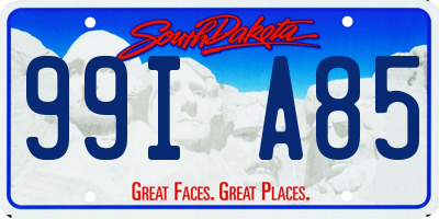 SD license plate 99IA85