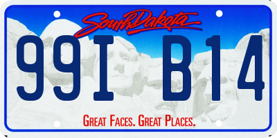 SD license plate 99IB14