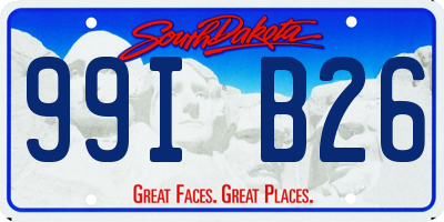 SD license plate 99IB26