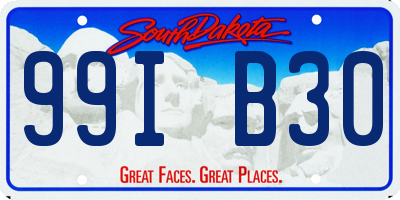 SD license plate 99IB30