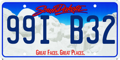 SD license plate 99IB32