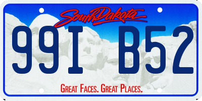SD license plate 99IB52
