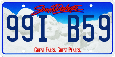 SD license plate 99IB59
