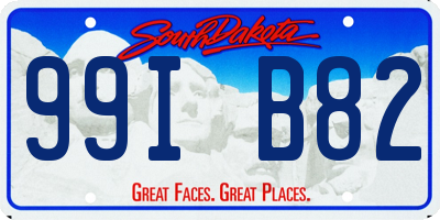 SD license plate 99IB82