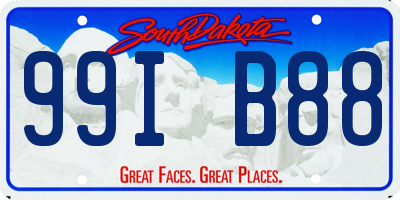 SD license plate 99IB88