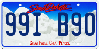 SD license plate 99IB90