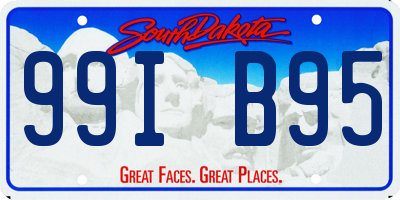 SD license plate 99IB95