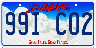 SD license plate 99IC02