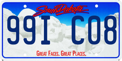 SD license plate 99IC08