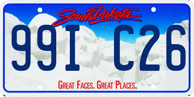 SD license plate 99IC26