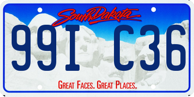 SD license plate 99IC36