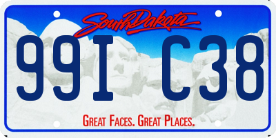 SD license plate 99IC38