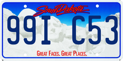 SD license plate 99IC53