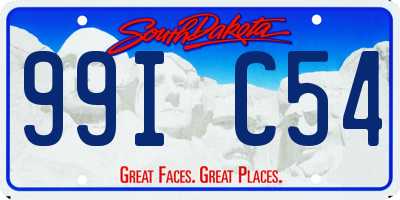 SD license plate 99IC54