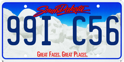 SD license plate 99IC56