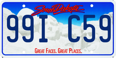 SD license plate 99IC59