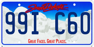 SD license plate 99IC60