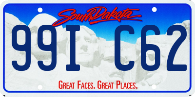 SD license plate 99IC62