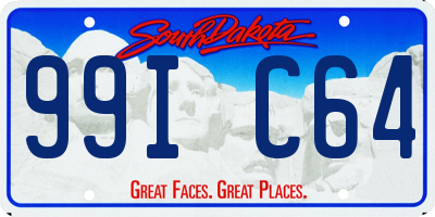 SD license plate 99IC64