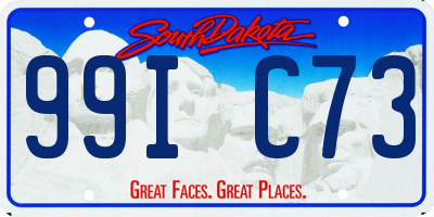 SD license plate 99IC73